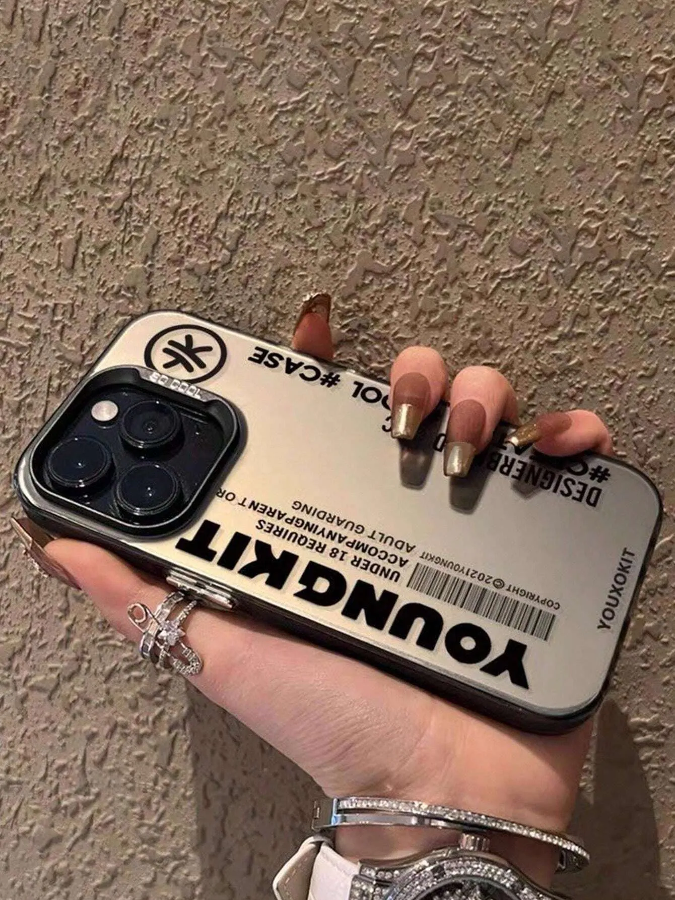 10185 2t-014 Funda para iPhone Material Transparente Negro