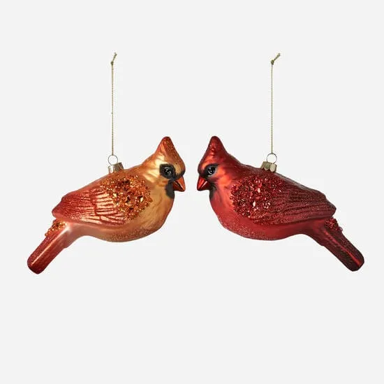 180 Degrees Cardinal Glass Ball 6.75" Ornament, 2 Color Available