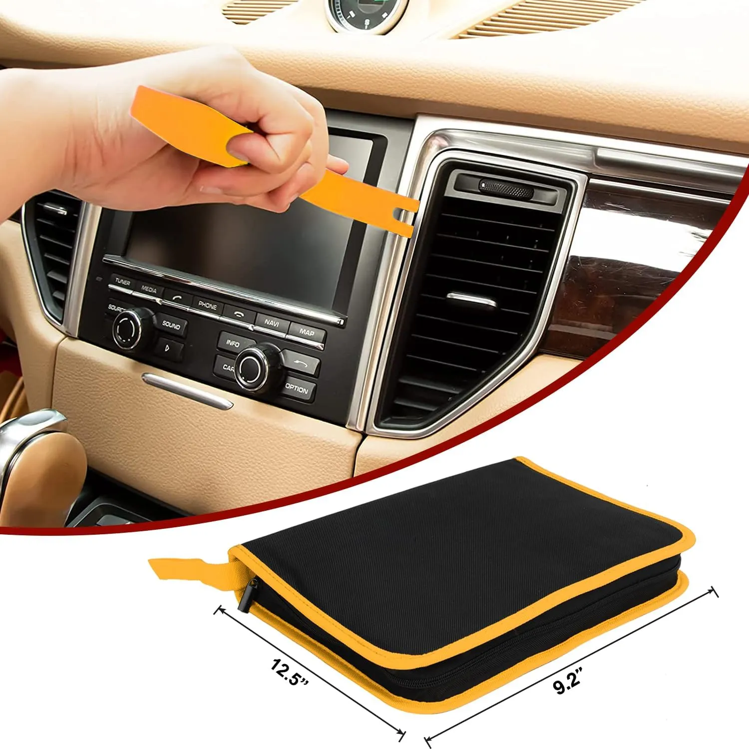 19 Pcs Auto Trim Removal Tool Set Yellow