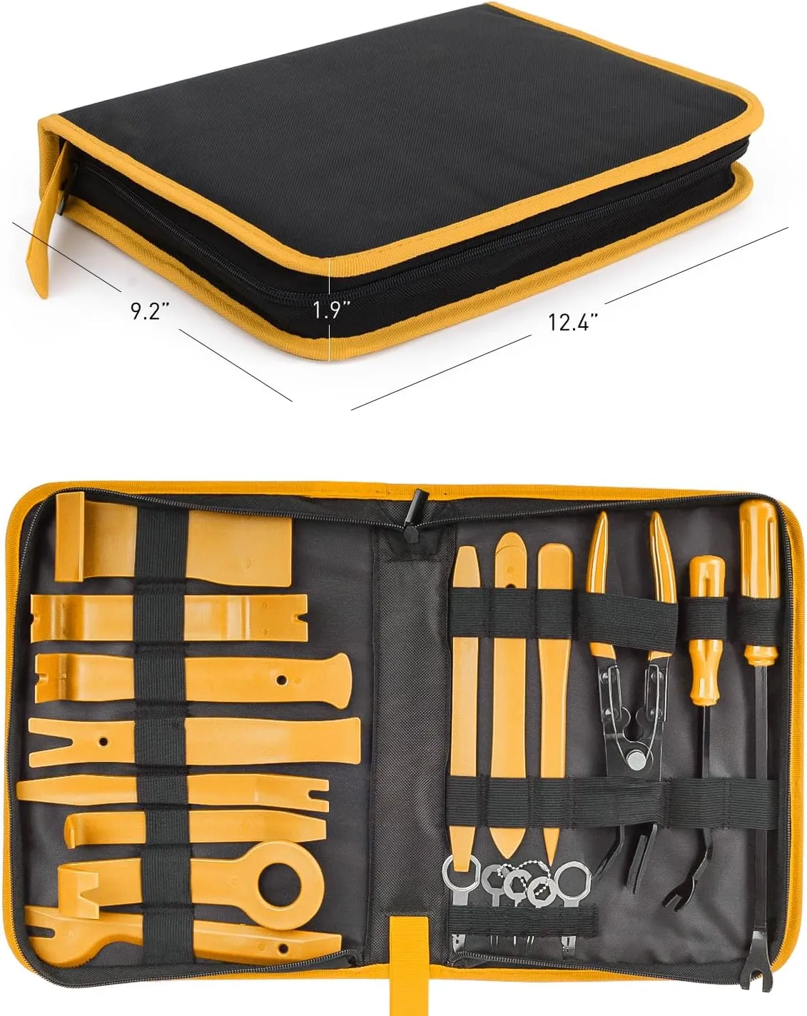 19 Pcs Auto Trim Removal Tool Set Yellow