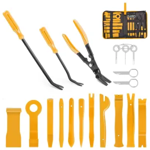 19 Pcs Auto Trim Removal Tool Set Yellow