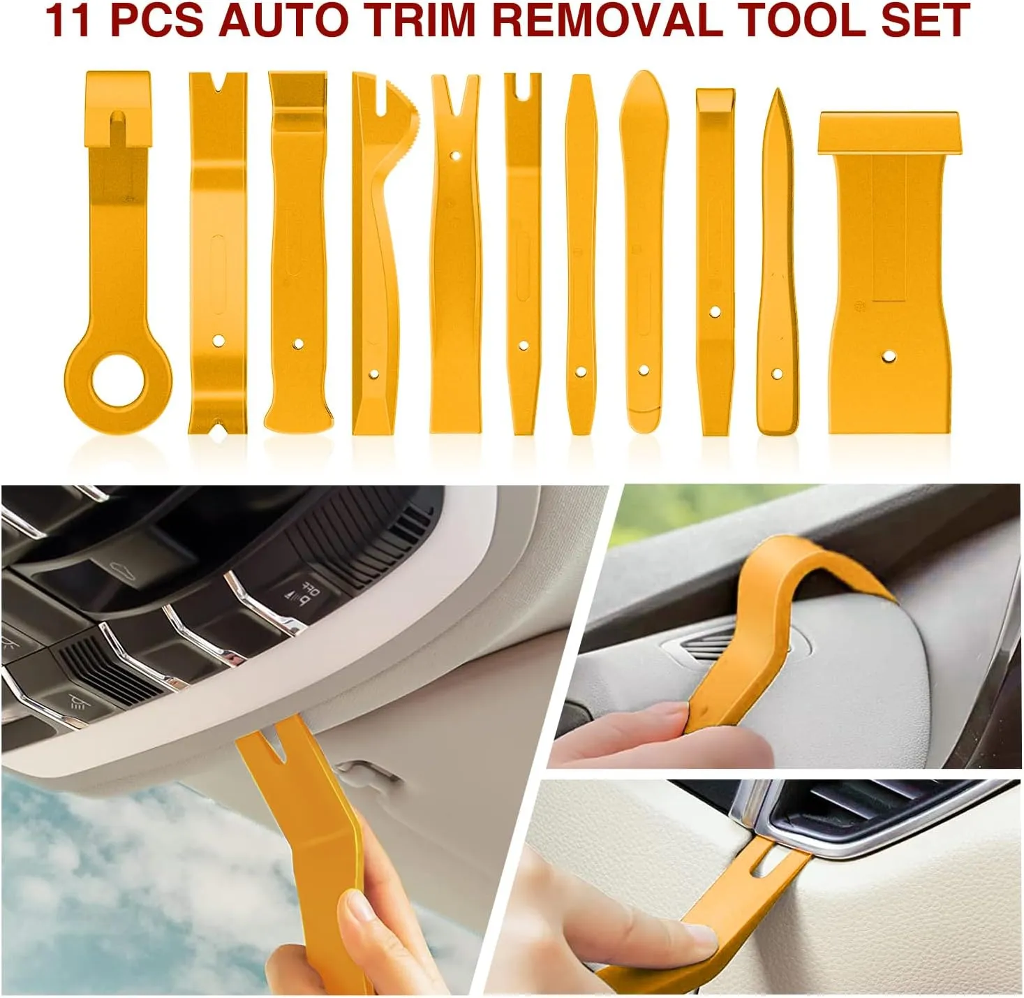 19 Pcs Auto Trim Removal Tool Set Yellow