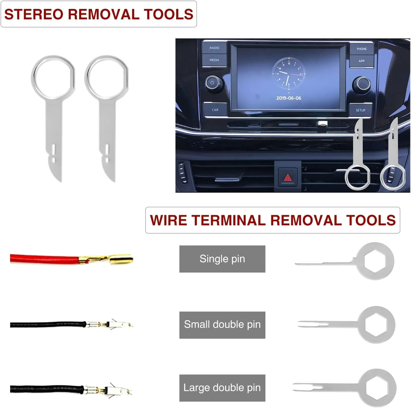 19 Pcs Auto Trim Removal Tool Set Yellow