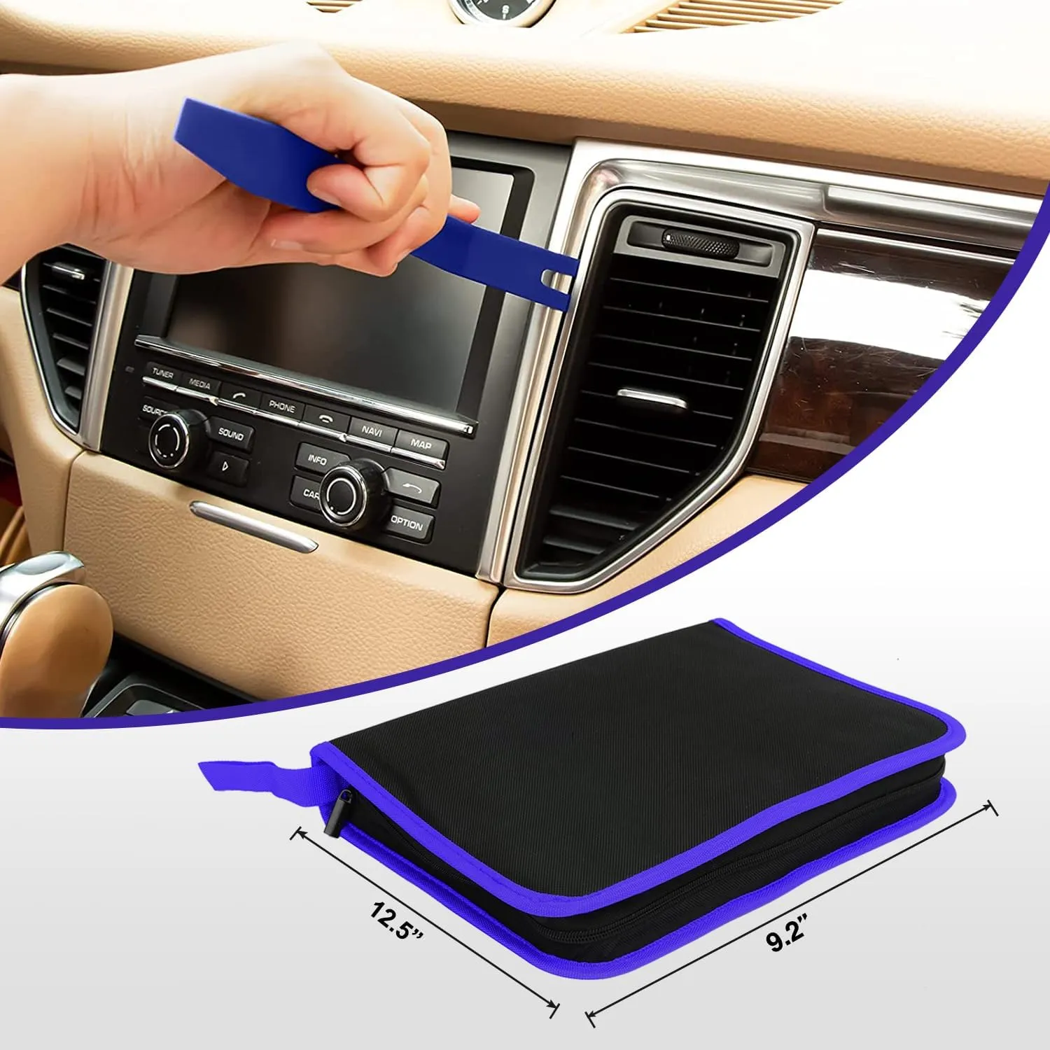 40 Pcs Auto Trim Removal Tool Set Blue