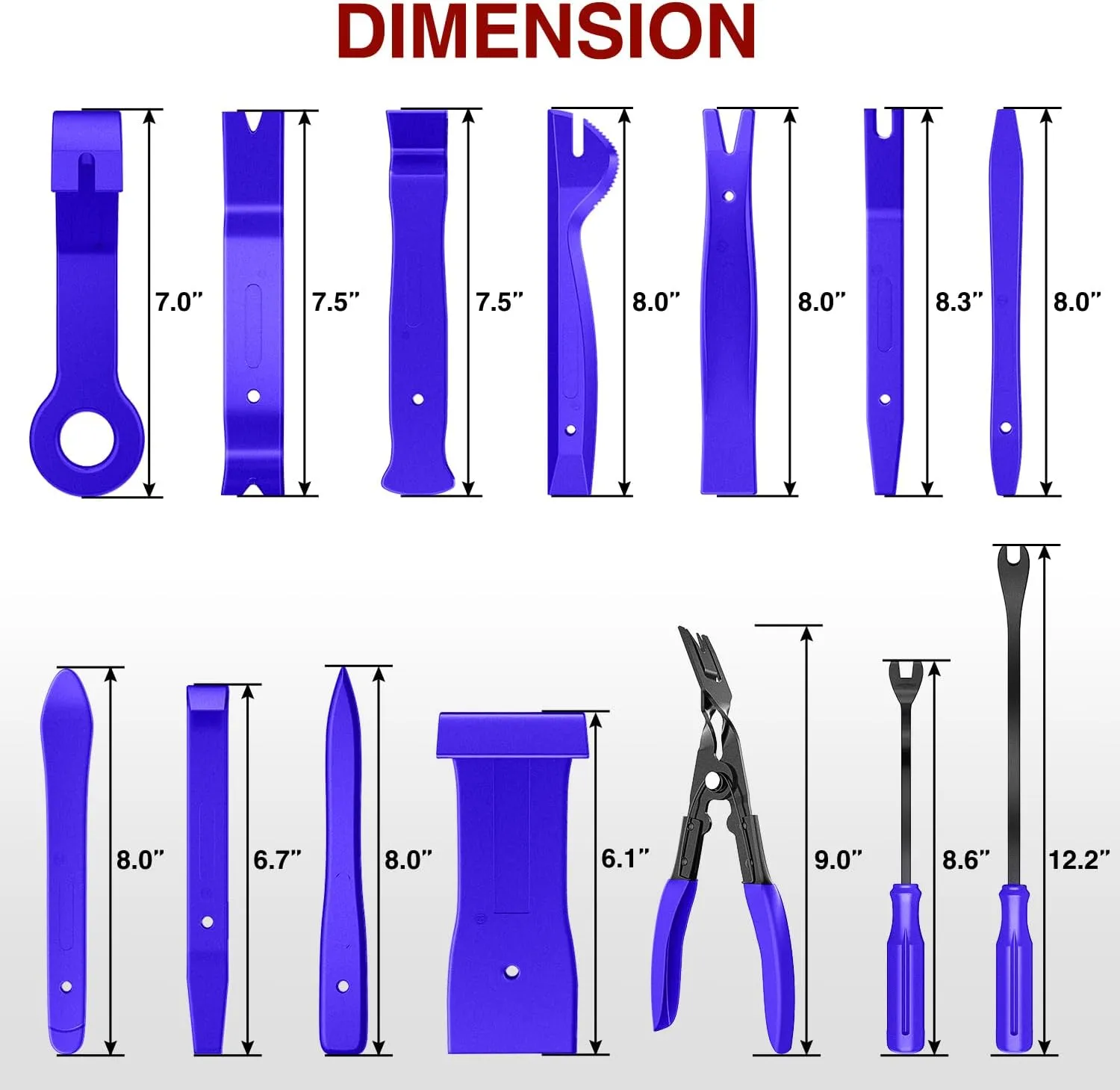 40 Pcs Auto Trim Removal Tool Set Blue