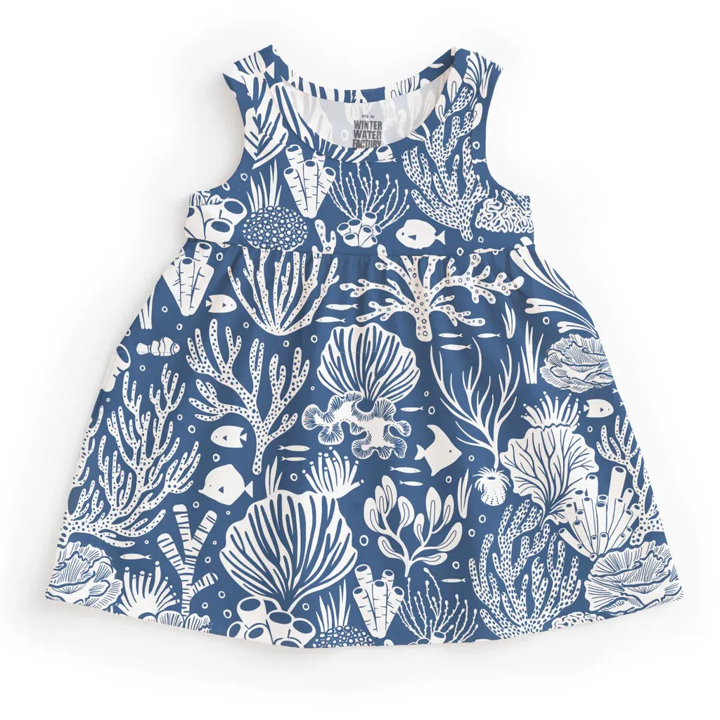 Alna Baby Dress, Corals Blue