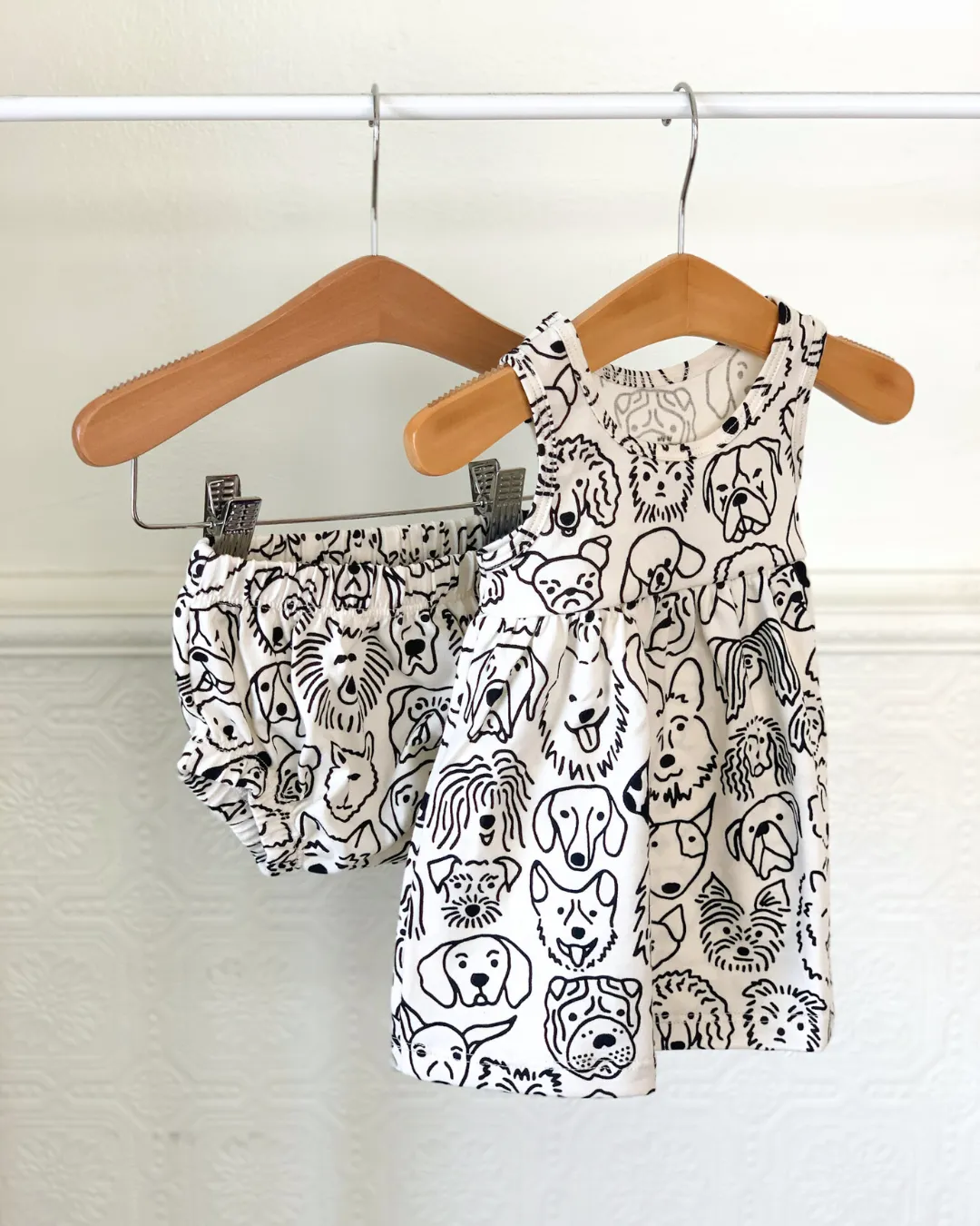 Alna Baby Dress, Dogs Black