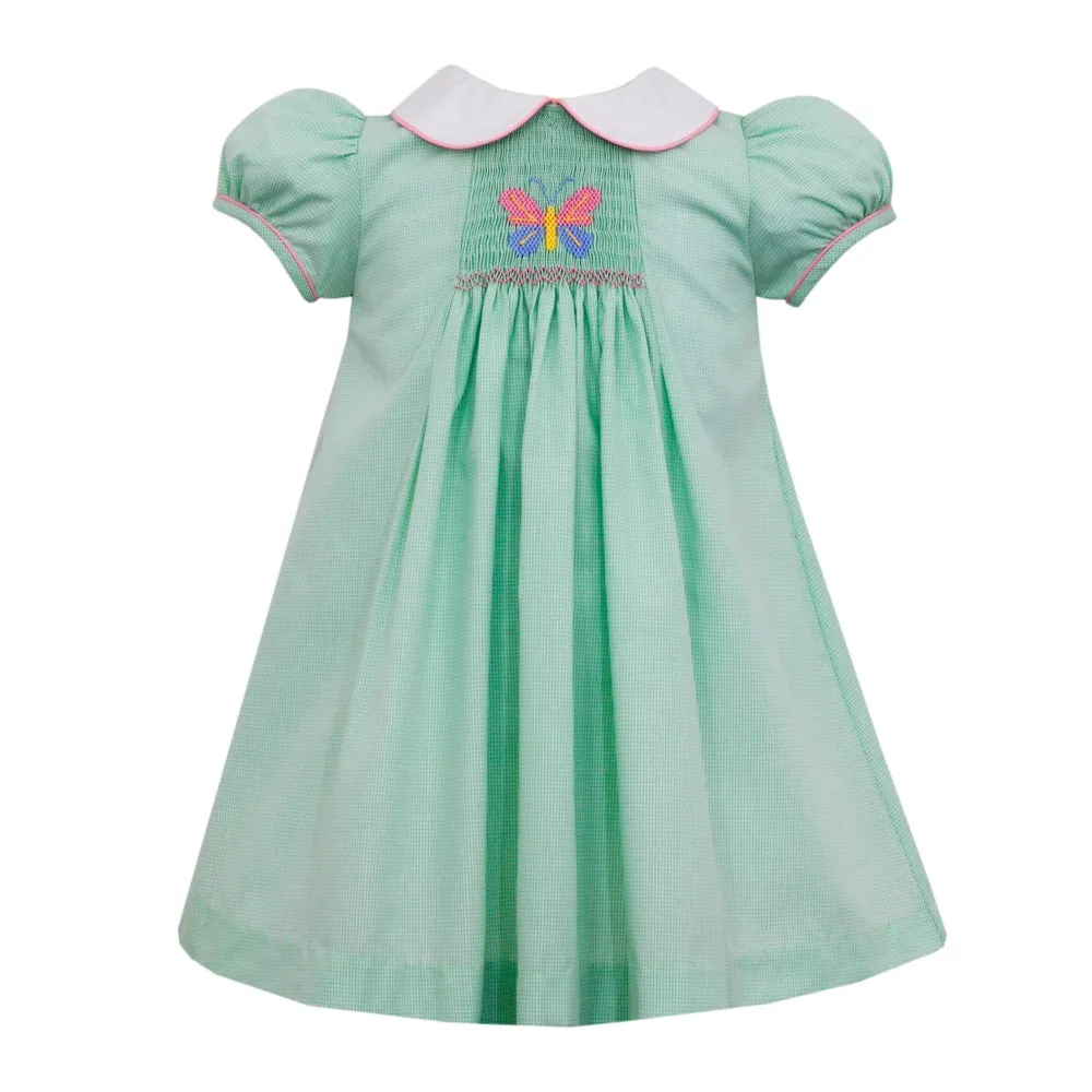 Anavini Butterflies Green Mini Gingham Float