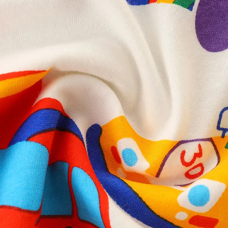Baby Boys T Shirts Summer Toddler Boys Cartoon Racing car Print Shirts 4 5 Years Children's Clothing