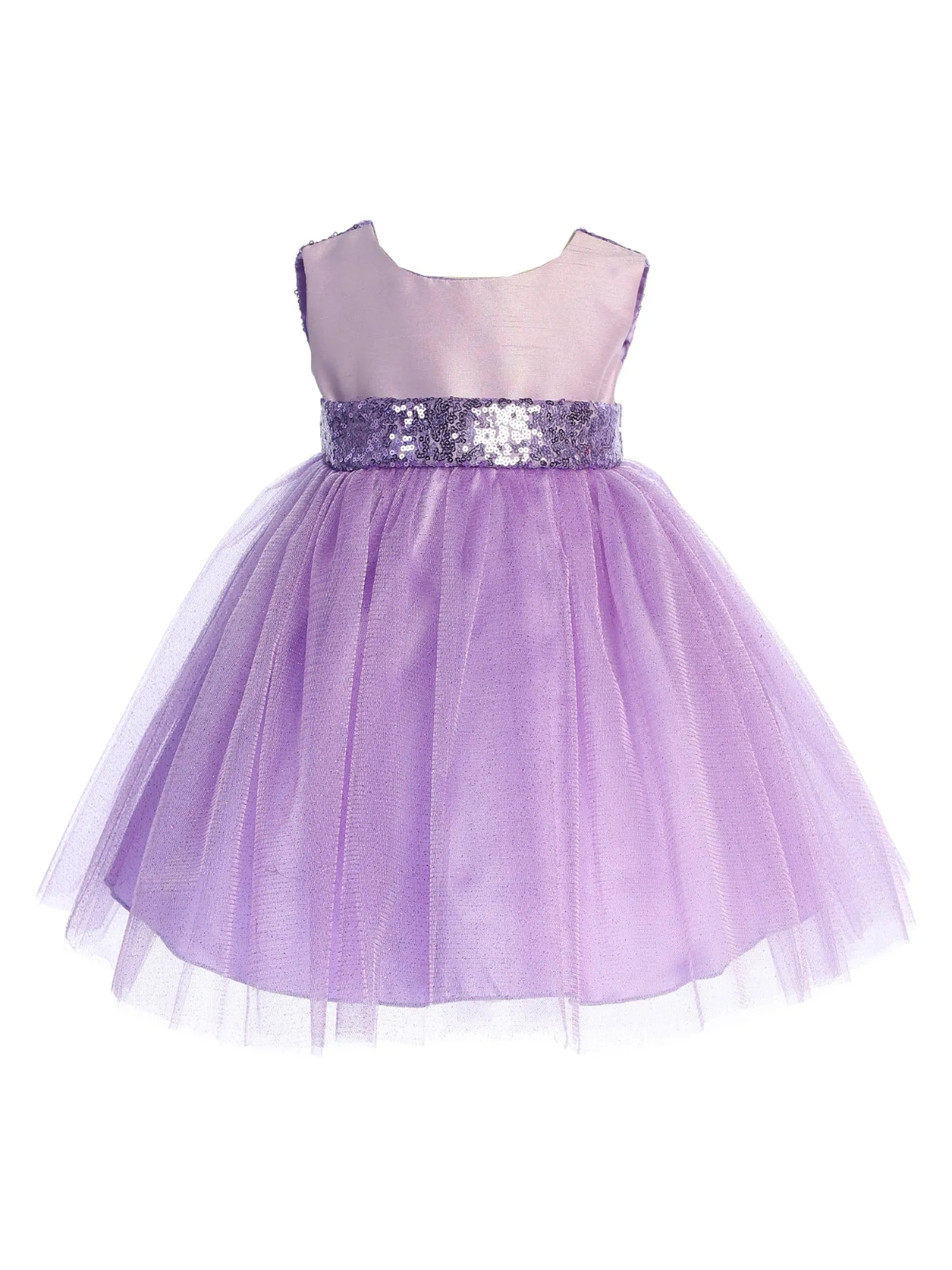Baby Girls Multi Color Sparkle Sequin V Back Flower Girl Dress 6-24 Months