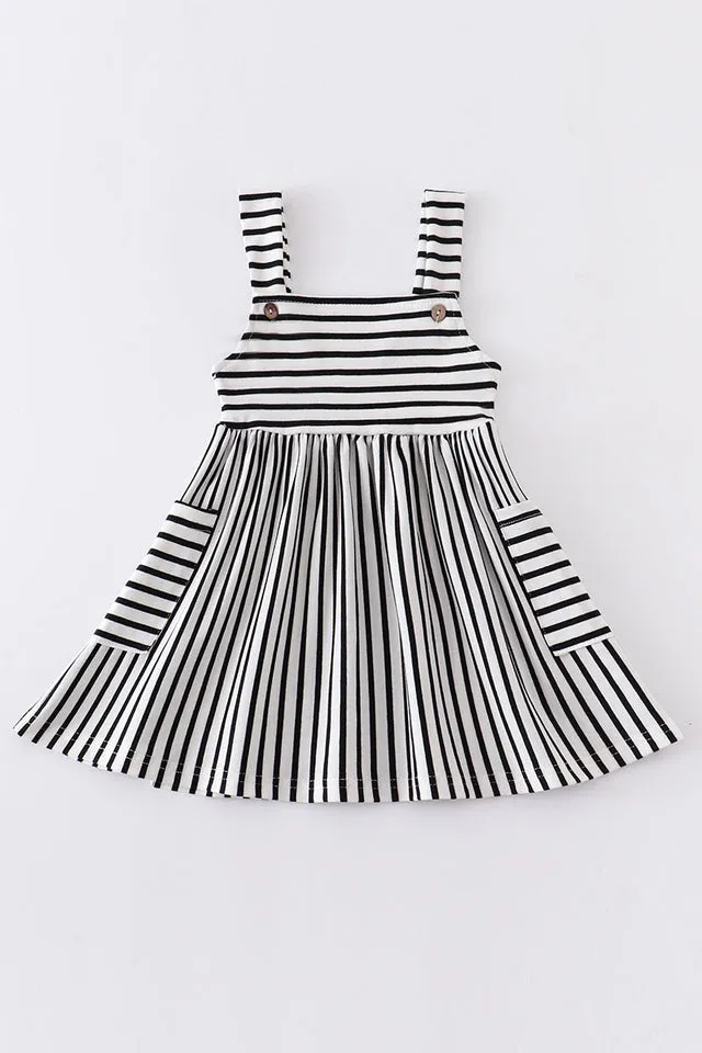 Black and White Striped Dress