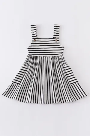 Black and White Striped Dress