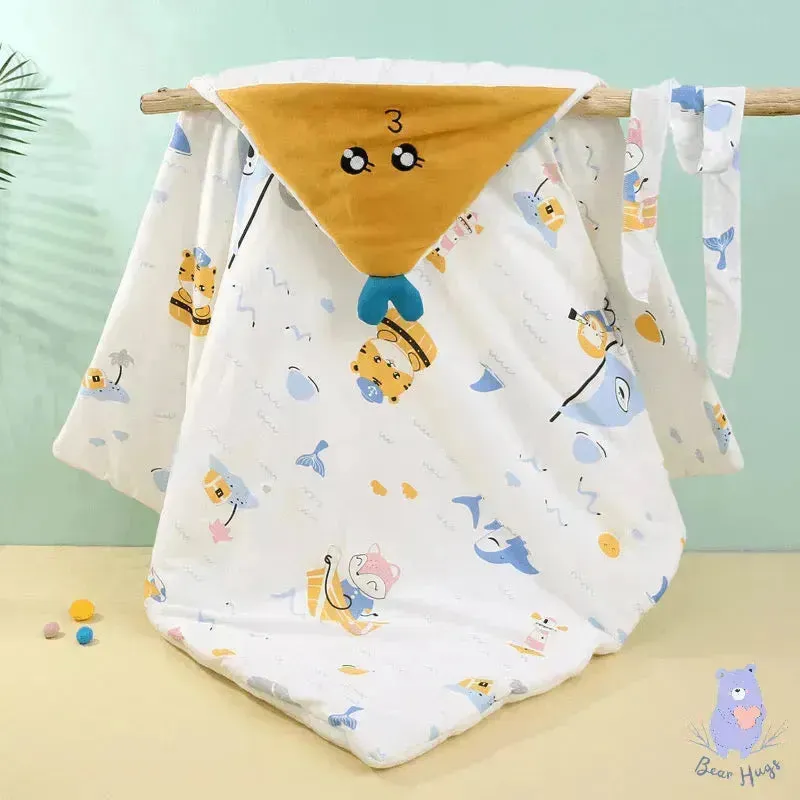 Cartoon Print Baby Swaddler Blanket