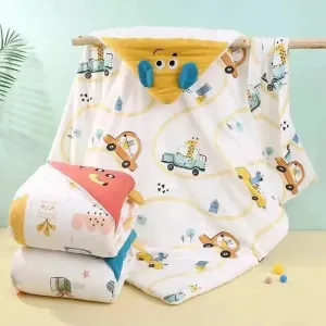 Cartoon Print Baby Swaddler Blanket