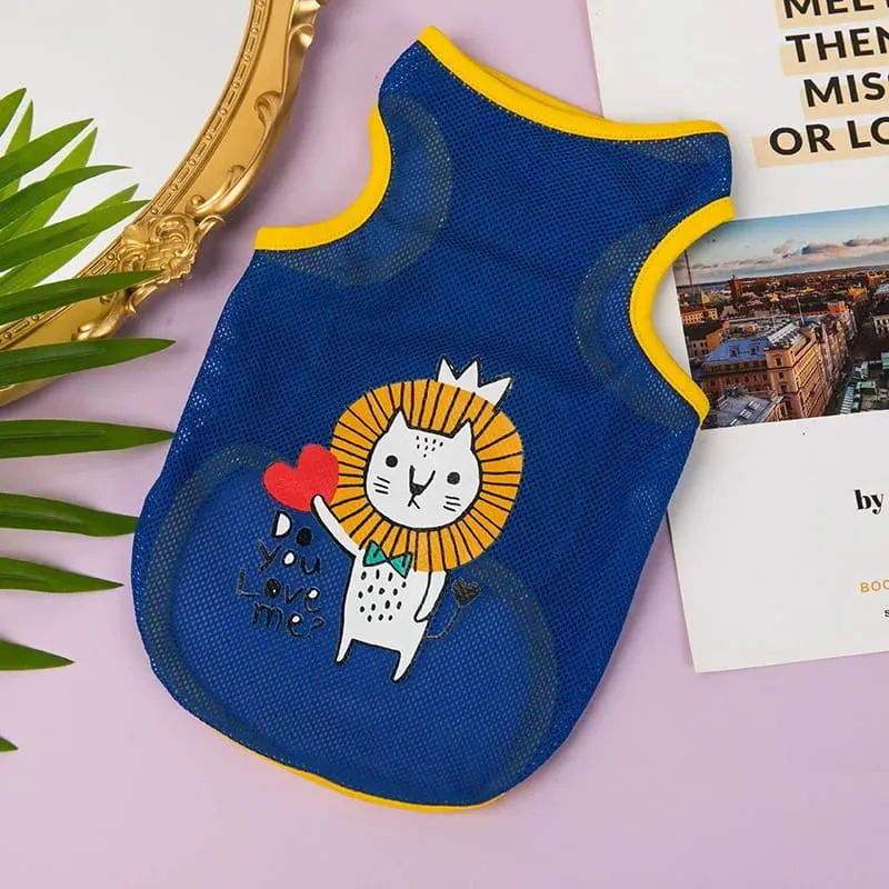 Cartoon Themed Dog Vest : Cute Apparel for Medium and Small Breeds