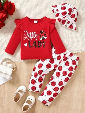 Children's Cartoon Top and Pants Set