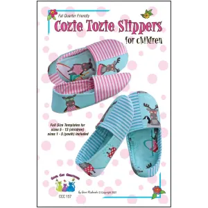 Children's Cozie Tozie Slippers Pattern, Cool Cat Creations