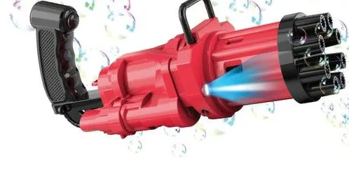 Children's Gatling Led Light Bubble Blaster-Red-Bgr24