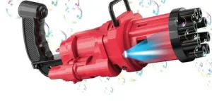 Children's Gatling Led Light Bubble Blaster-Red-Bgr24