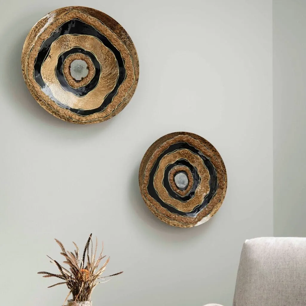 Cyan Design 11324 Skipping Rocks Wall Decor - Gold And Black - Small