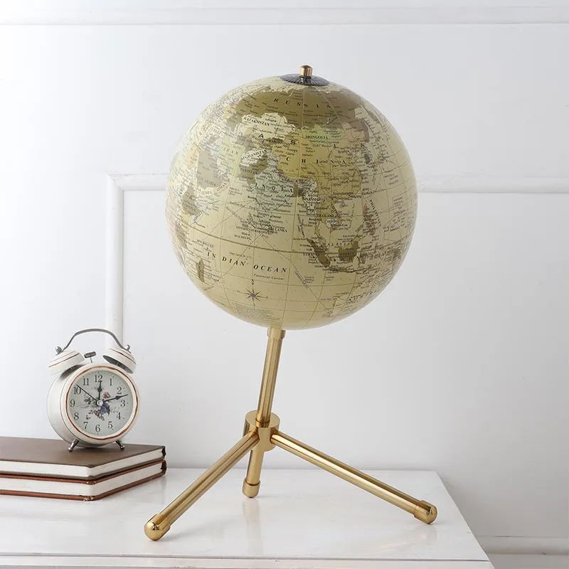 Decorative Iron Tilted Globe | Multiple Colors