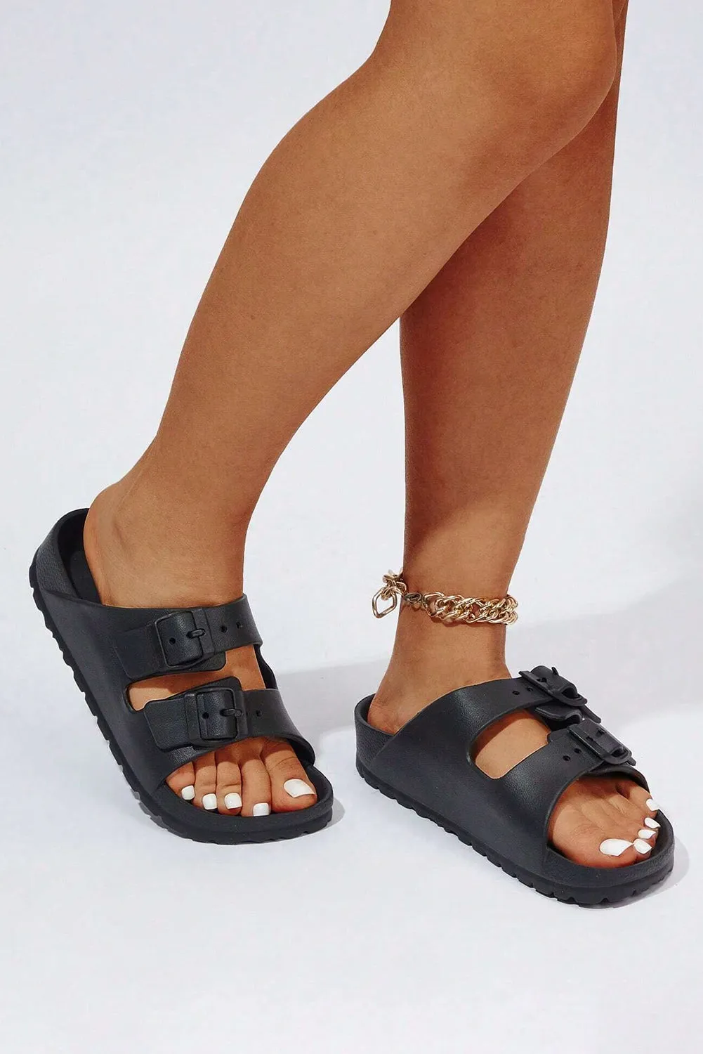 Double-buckle  Slippers
