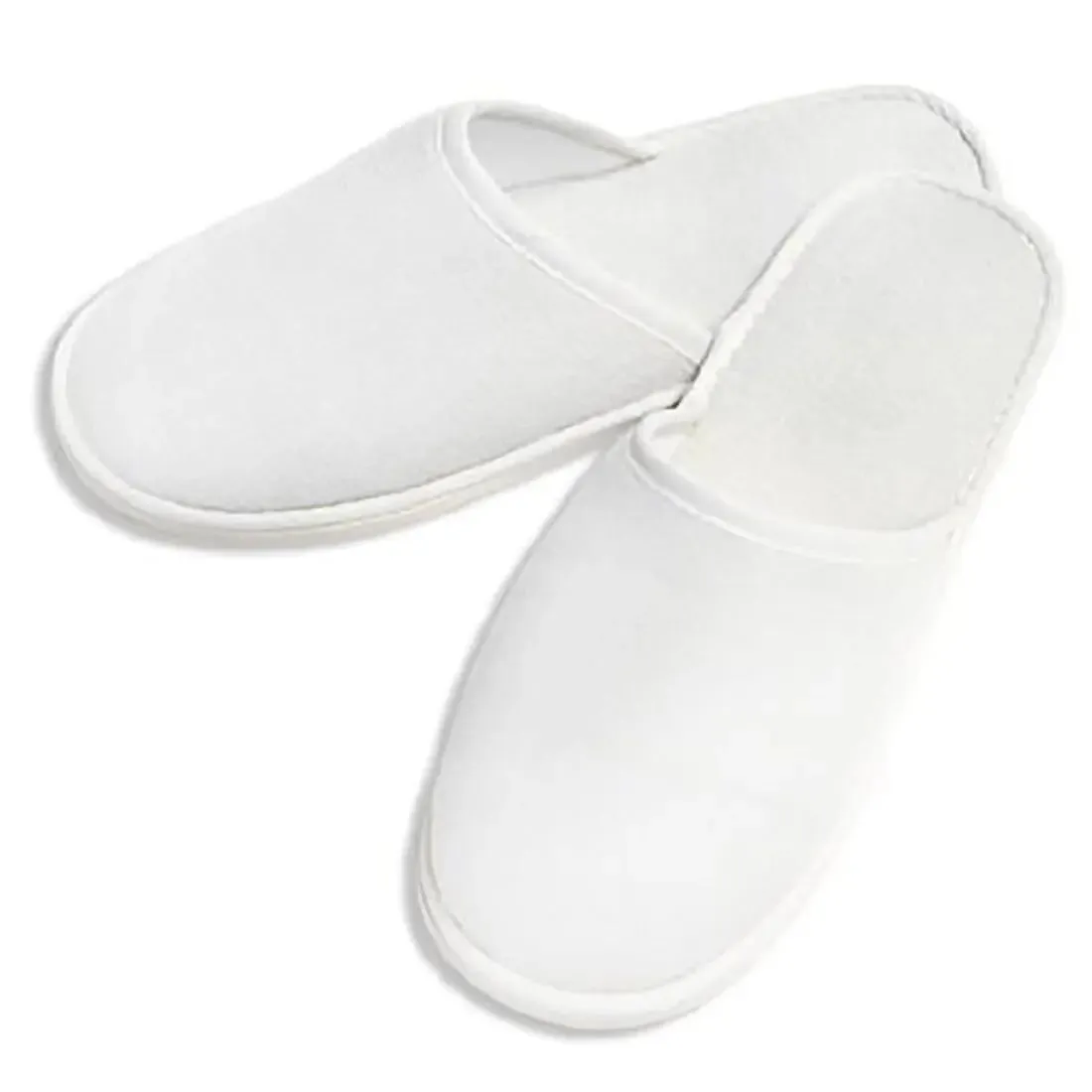 Duncan Stewart Disposable Towelling Slippers Velour Closed Toe - Bundle Options of 10, 15 & 20