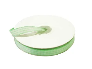 FASHION RIBBONS Gingham 3/8 x 25yrds per roll Mint