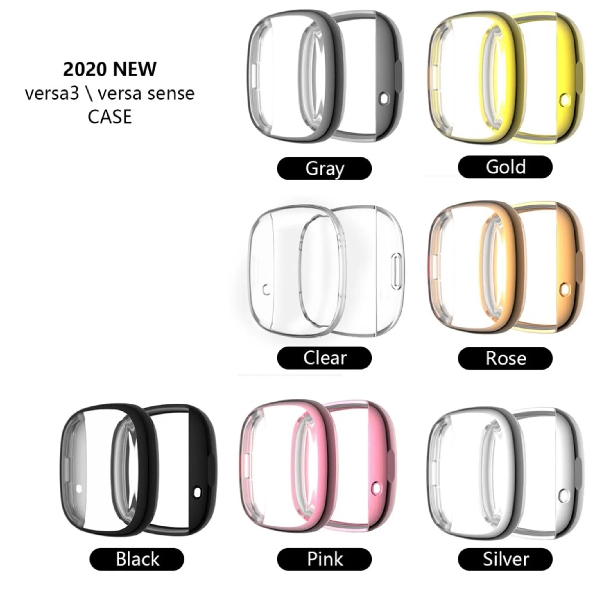 Fitbit Versa 3 / Sense durable simple frame - Gold