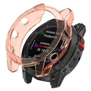 Garmin Fenix 7X / 7X Solar transparent cover - Transparent Pink