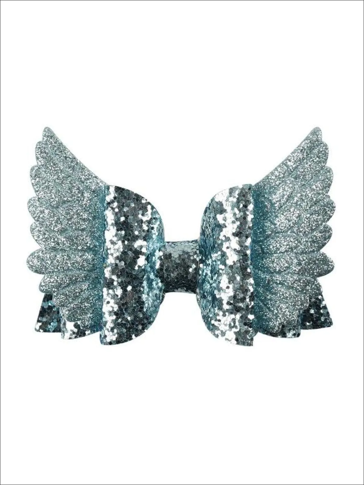 Girls Sequin Princess Angel Wing Hair Bow