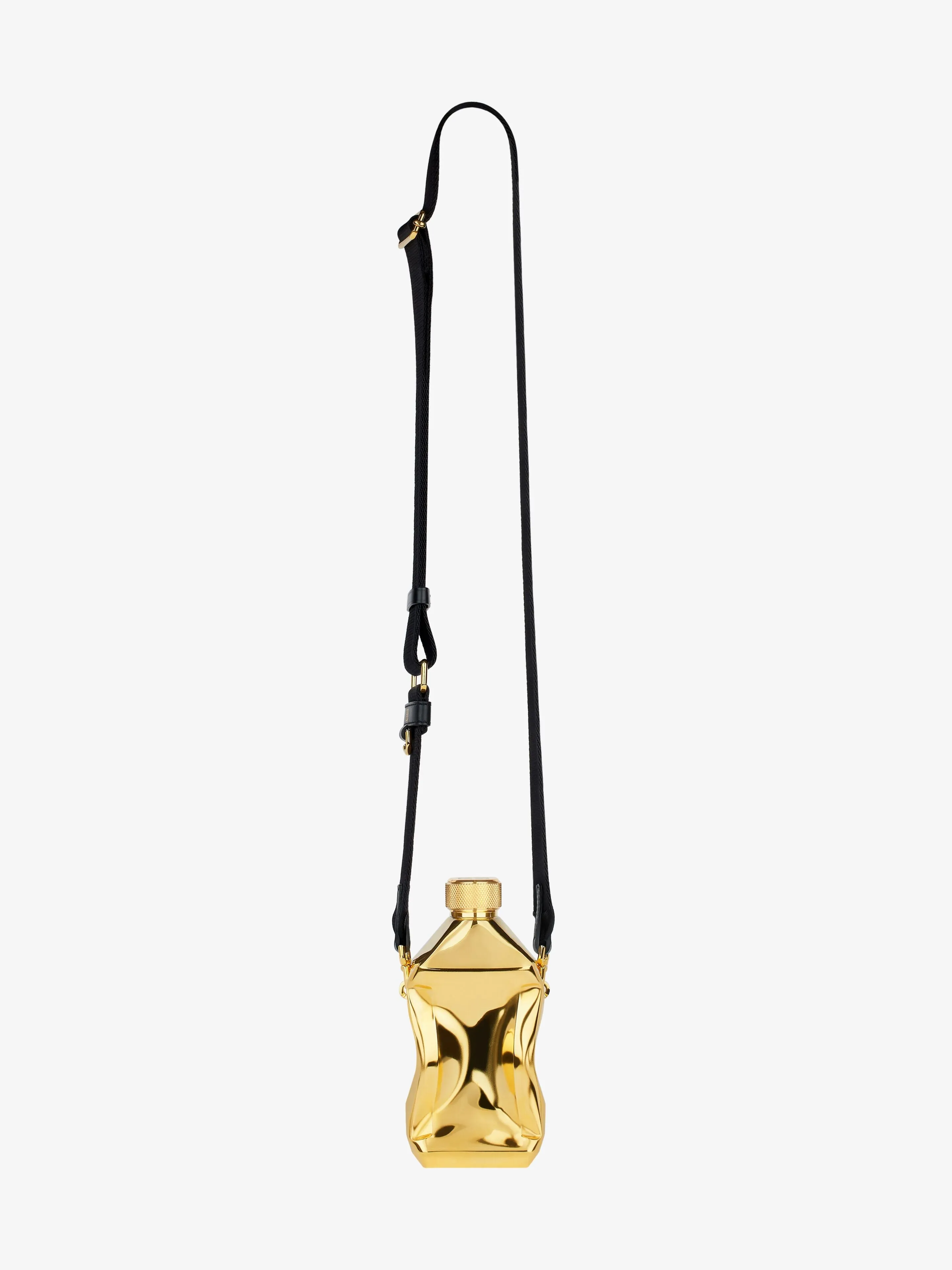 Givenchy 4g Crushed Flask In Metal With Strap