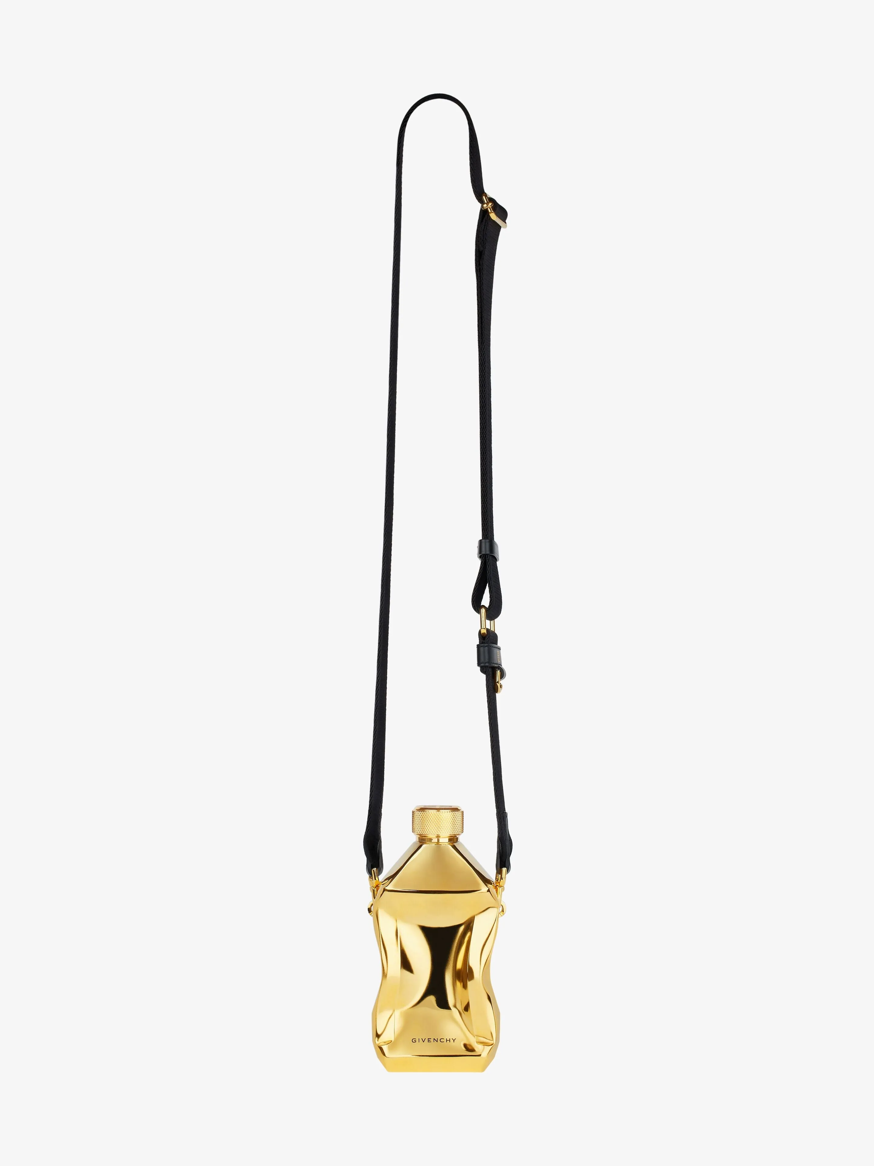 Givenchy 4g Crushed Flask In Metal With Strap
