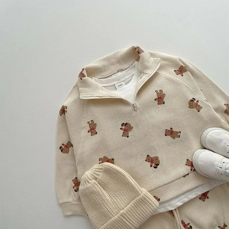 Infant Baby Cartoon Clothing Sets Boys Girls Long Sleeve Sweatshirt   Pants 2pcs