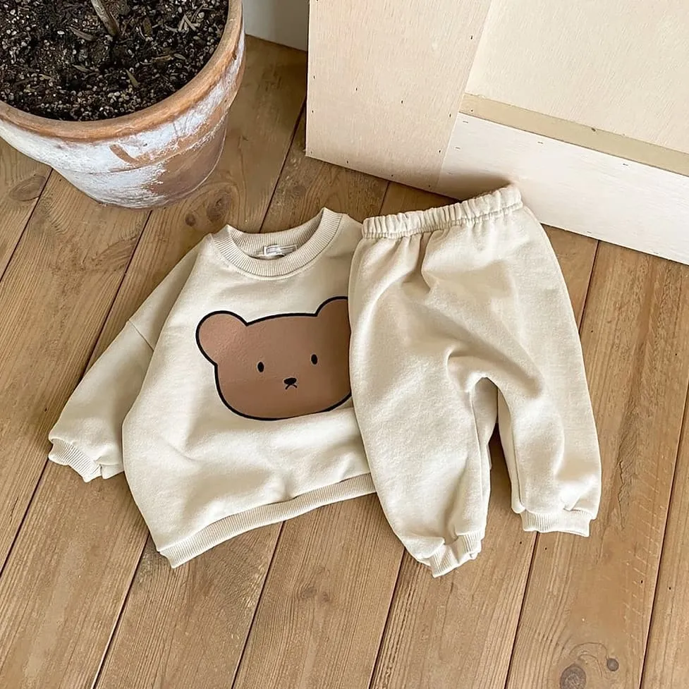 Infant Baby Cartoon Clothing Sets Boys Girls Long Sleeve Sweatshirt   Pants 2pcs