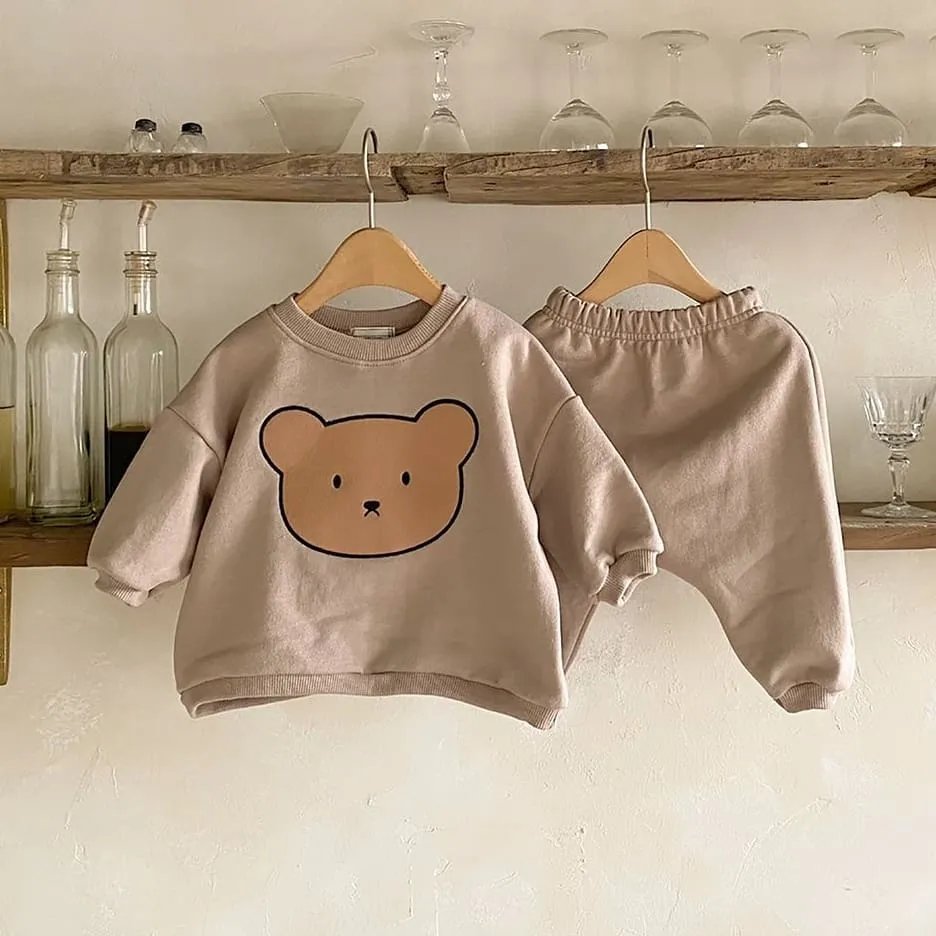 Infant Baby Cartoon Clothing Sets Boys Girls Long Sleeve Sweatshirt   Pants 2pcs