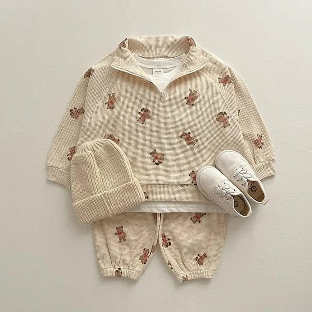 Infant Baby Cartoon Clothing Sets Boys Girls Long Sleeve Sweatshirt   Pants 2pcs