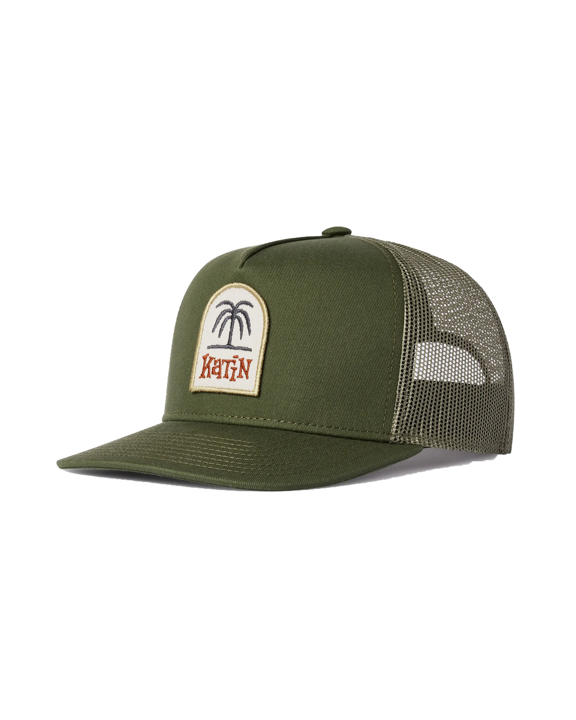 K-Palm Canvas Trucker Cap in Olive