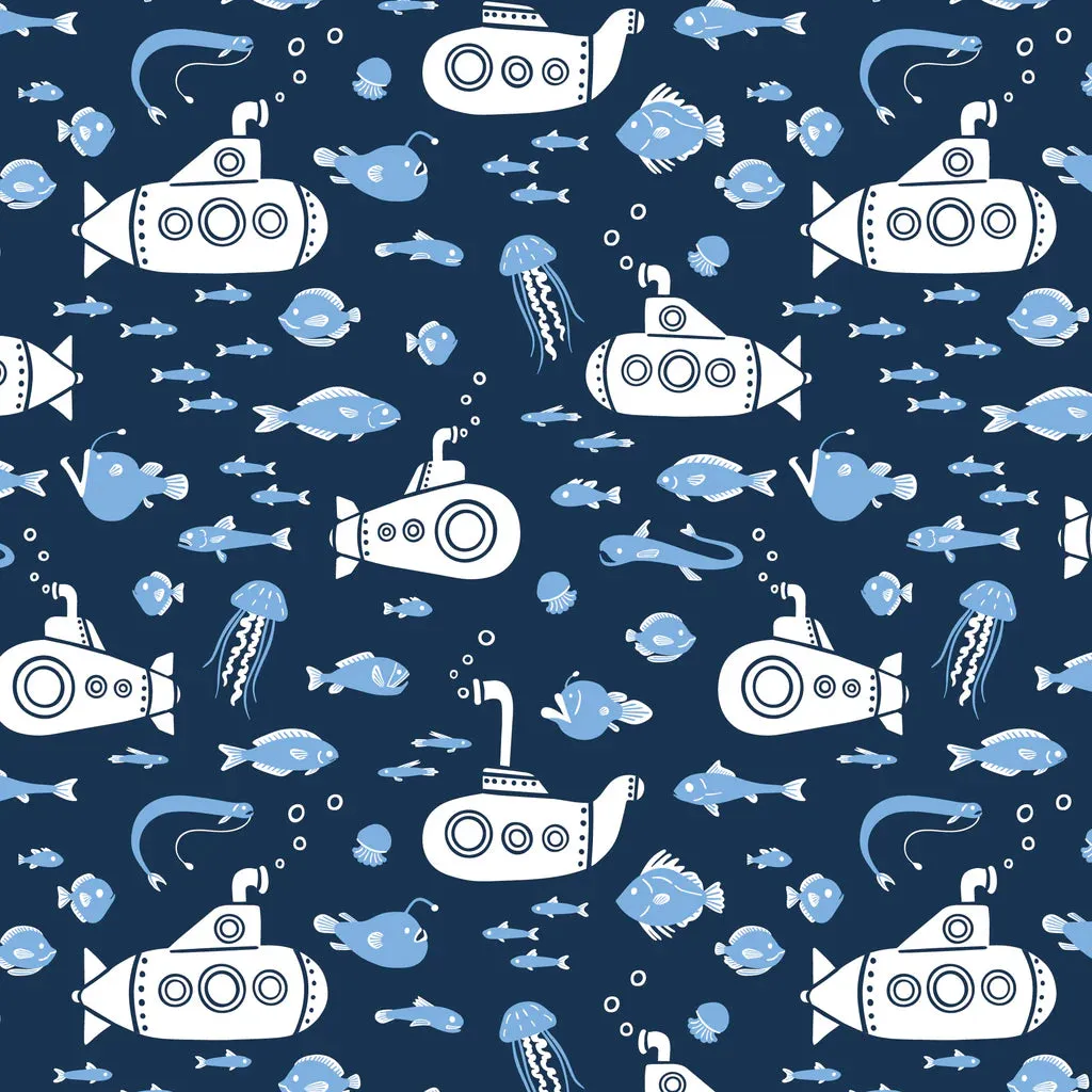 Knotted Baby Hat, Submarines Navy & Blue