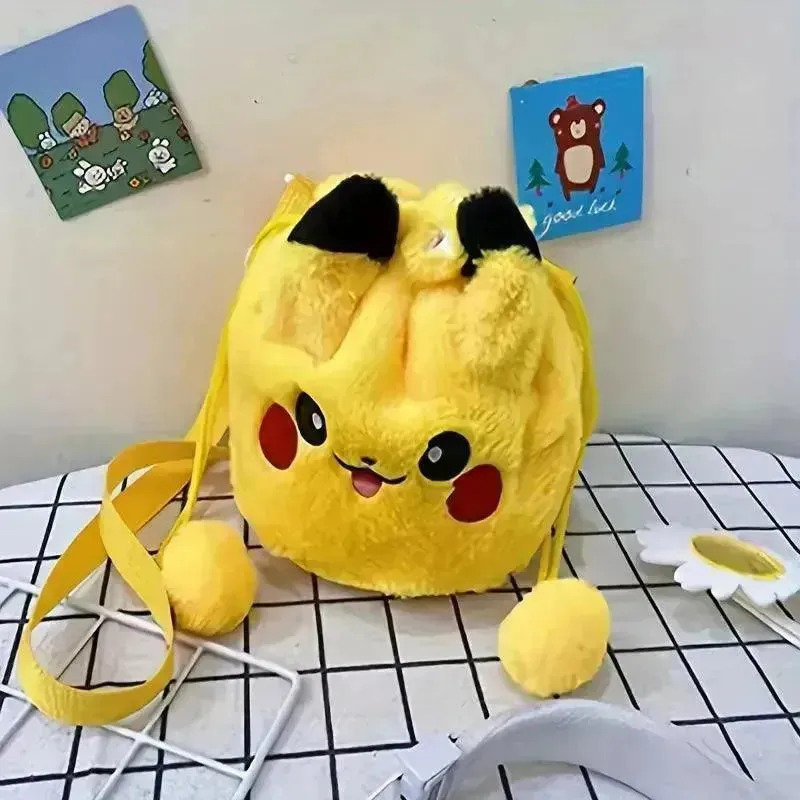 Kuromi & Pikachu 3D Cartoon Crossbody Plush Bag