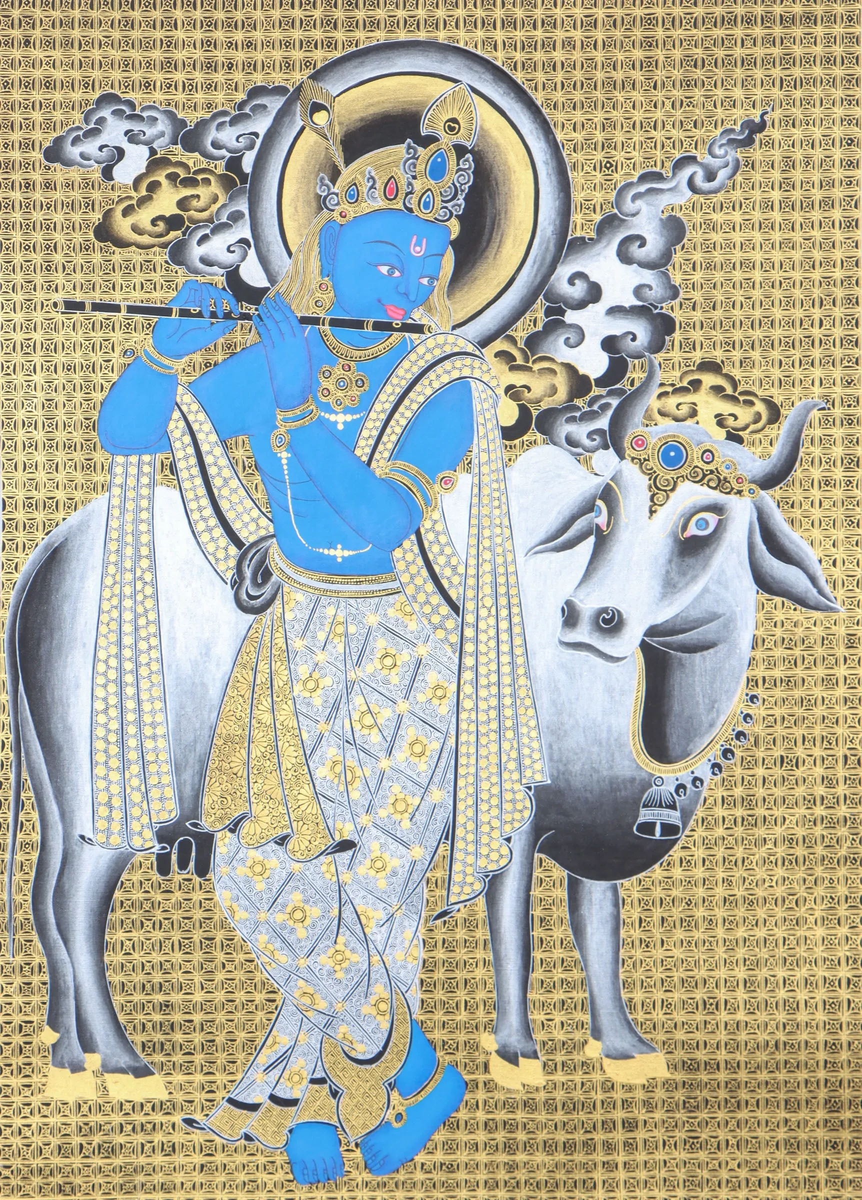 Lord Krishna Thangka