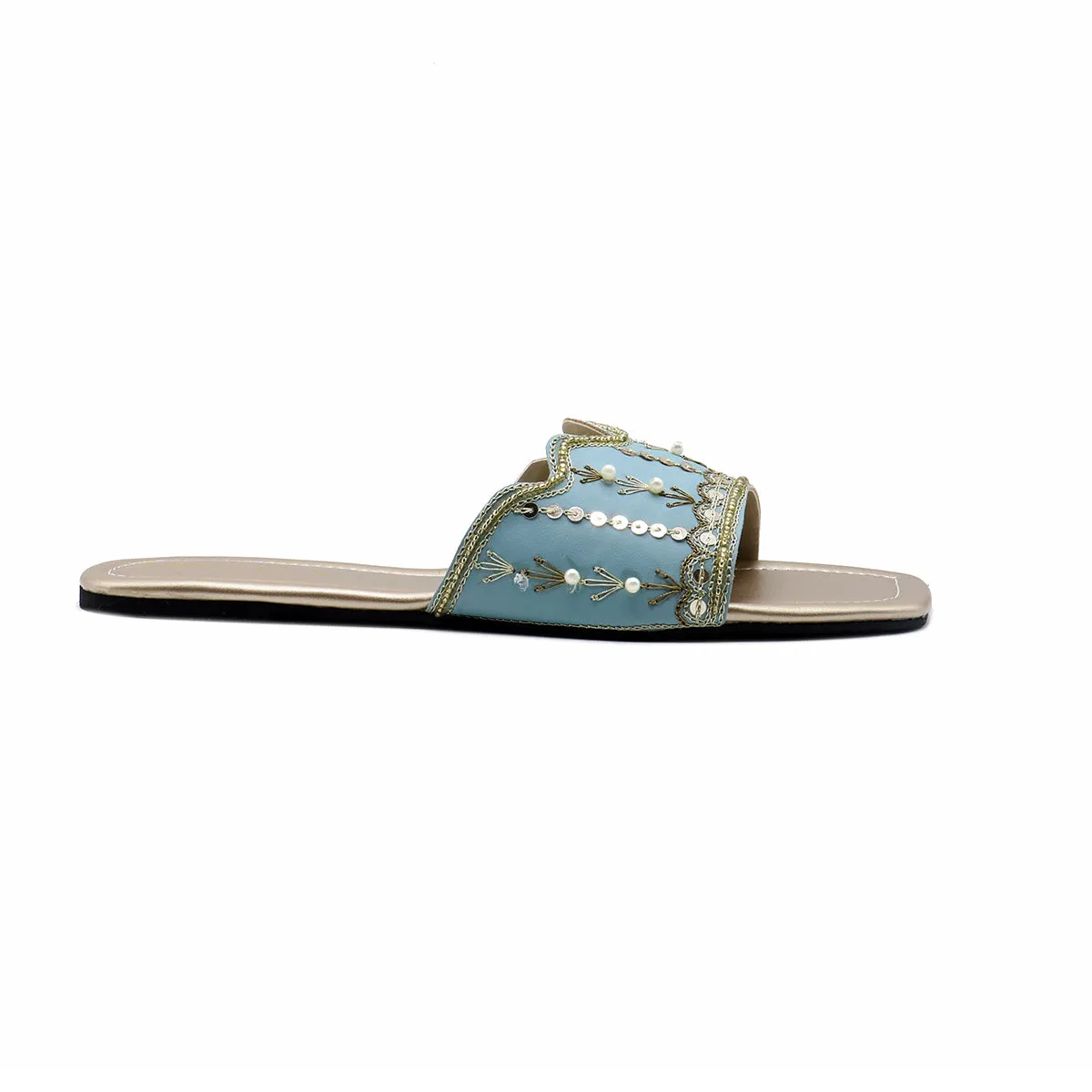Mint Green Ethnic Slipper L00350038