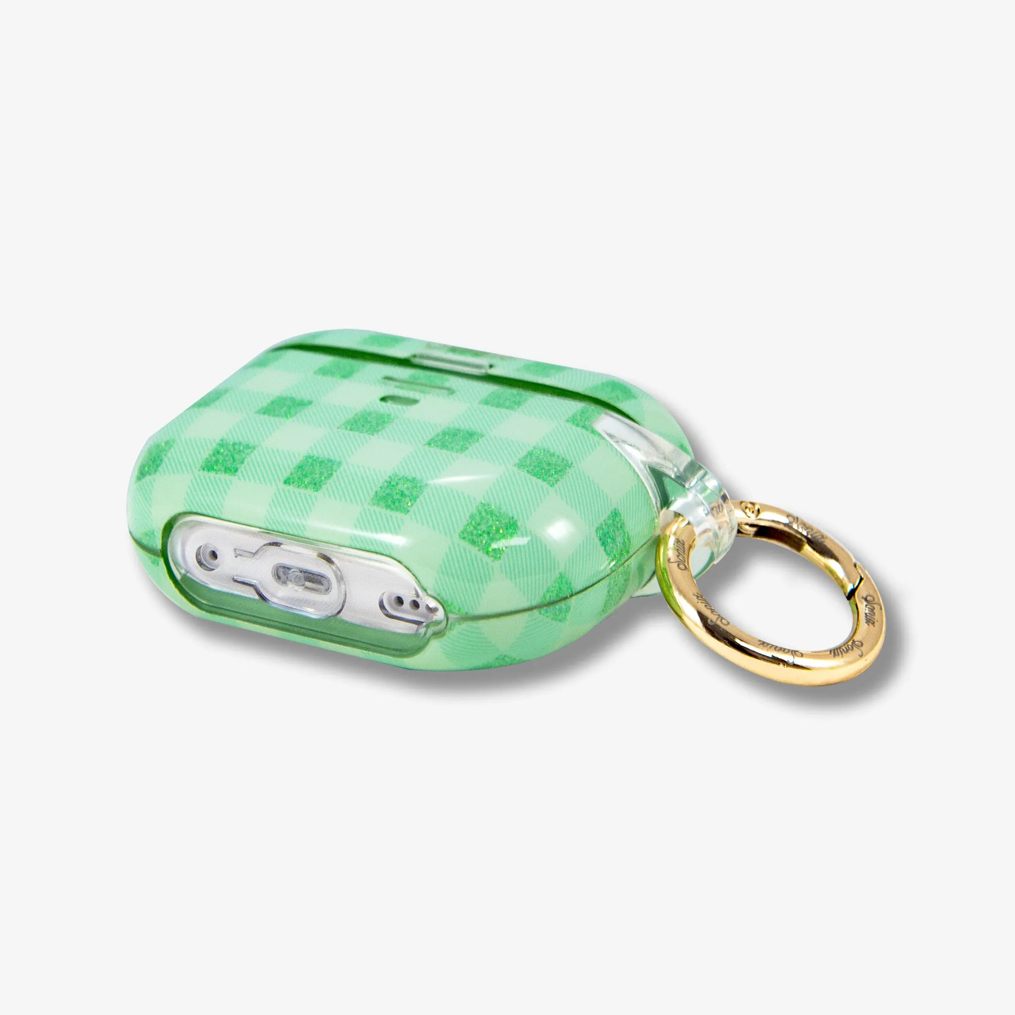 Minty Gingham AirPods Case