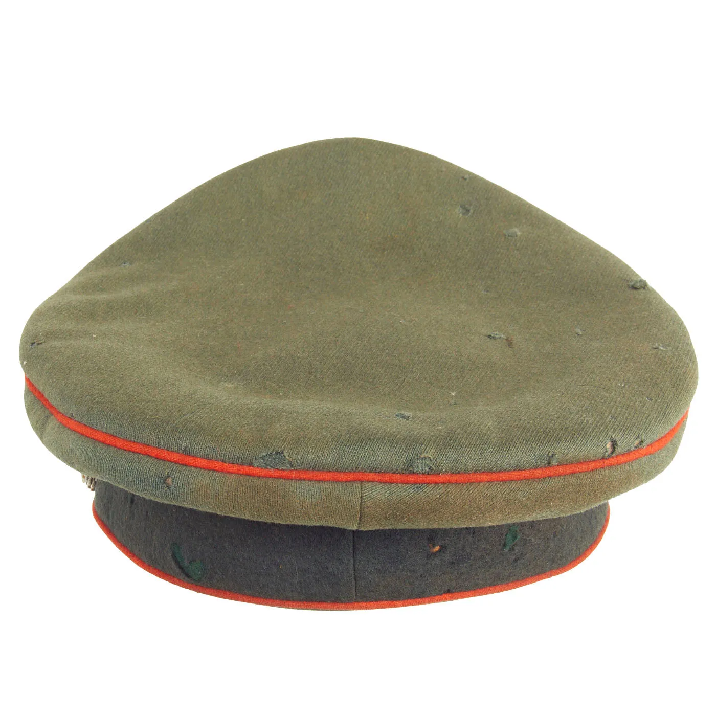 Original German WWII Army Heer Artillery Officer's Schirmmütze Visor Cap with Embroidered Bullion Insignia