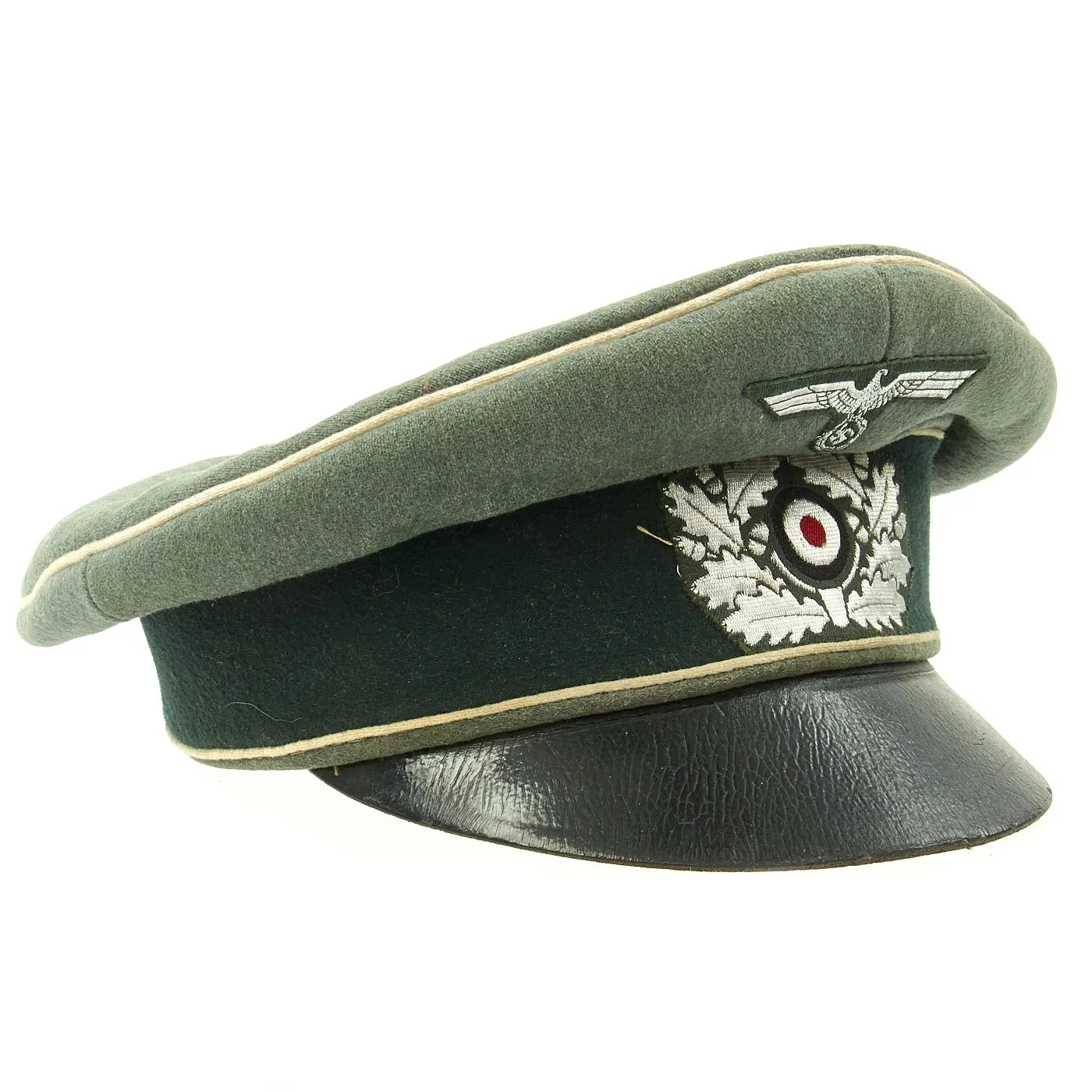 Original German WWII Army Heer EM/NCO Infantry Visor Crush Cap by H. Wiemeyer - Size 58