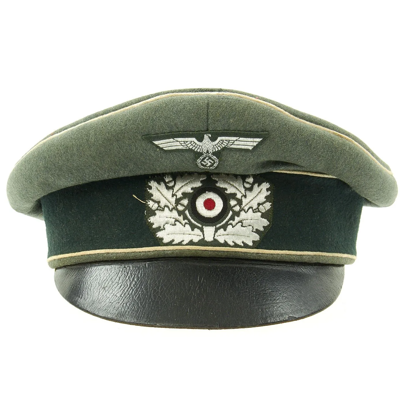 Original German WWII Army Heer EM/NCO Infantry Visor Crush Cap by H. Wiemeyer - Size 58