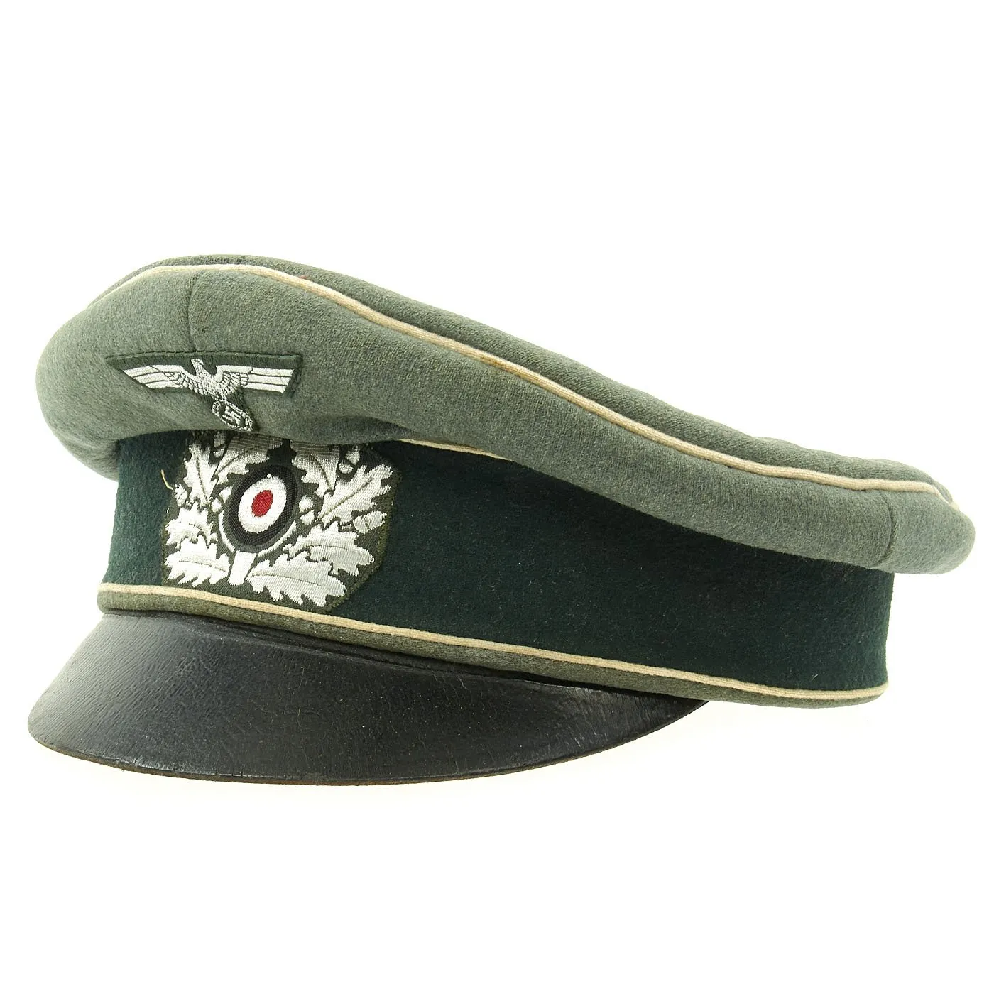 Original German WWII Army Heer EM/NCO Infantry Visor Crush Cap by H. Wiemeyer - Size 58