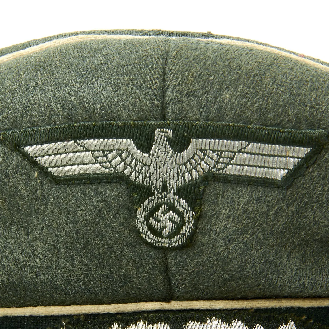 Original German WWII Army Heer EM/NCO Infantry Visor Crush Cap by H. Wiemeyer - Size 58