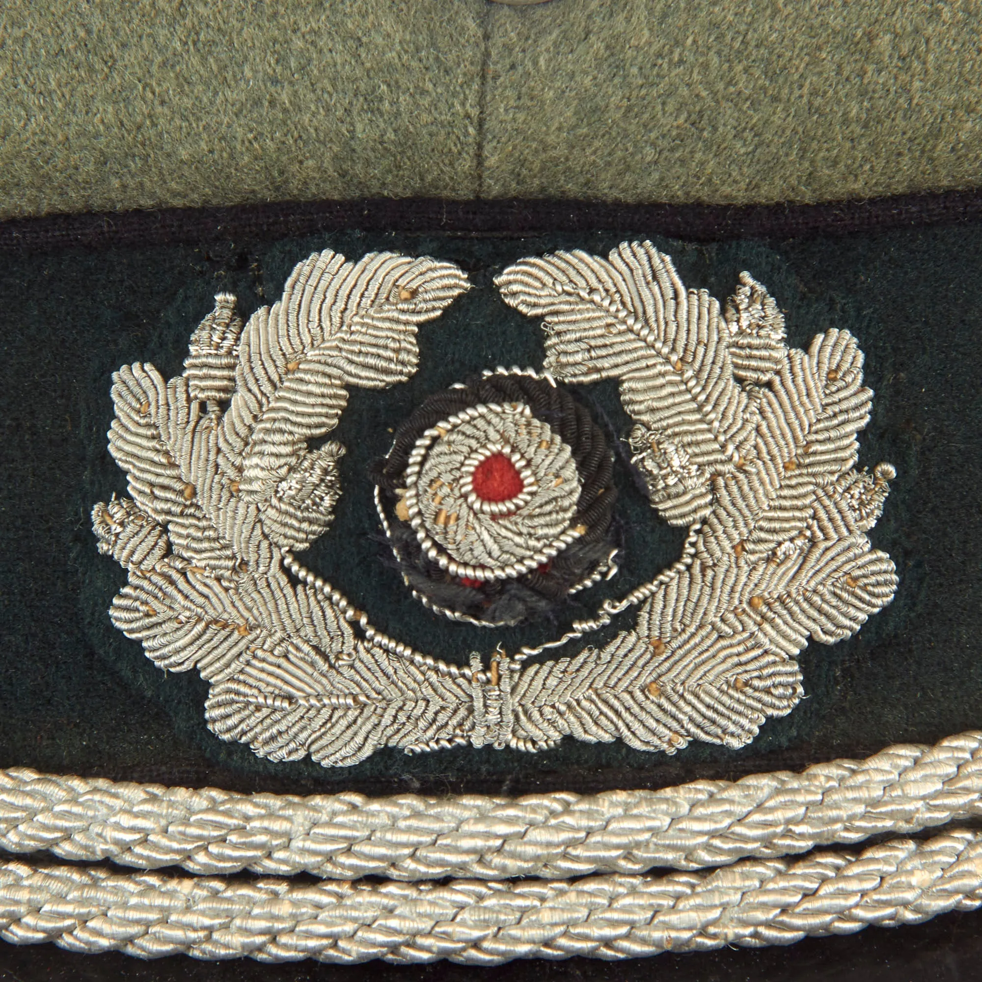 Original German WWII Army Heer Pioneer Officer Schirmmütze Visor Cap - 58cm