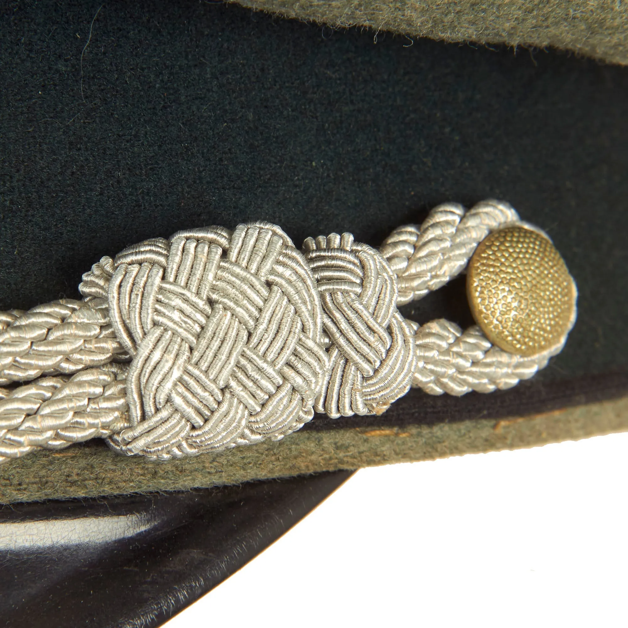 Original German WWII Army Heer Pioneer Officer Schirmmütze Visor Cap - 58cm